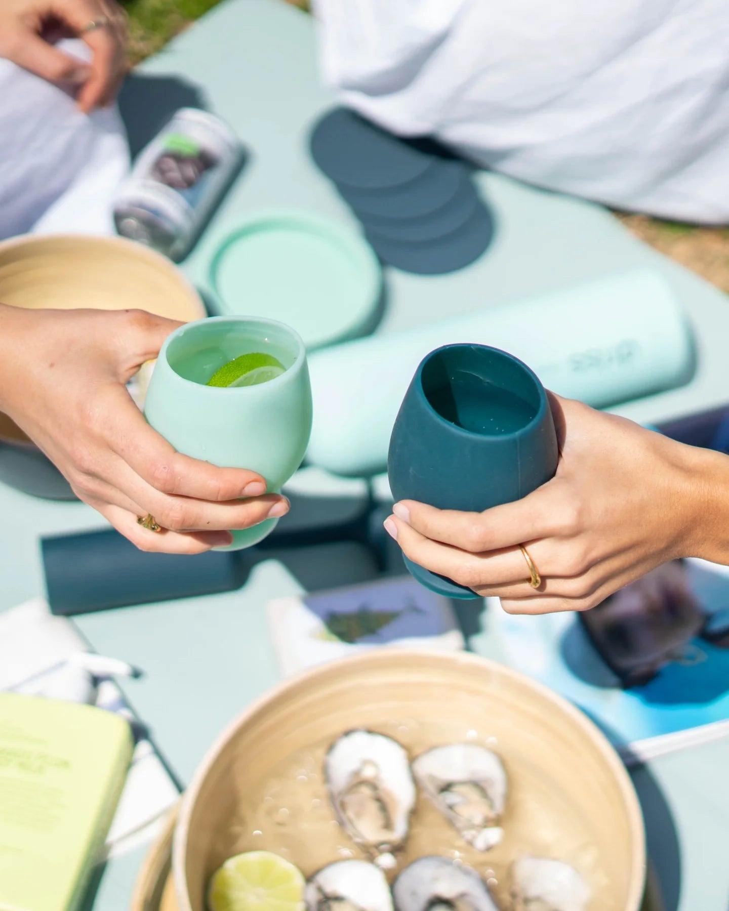 Porter Green Mist + Ink | Stemm | Silicone Unbreakable Wine Glasses