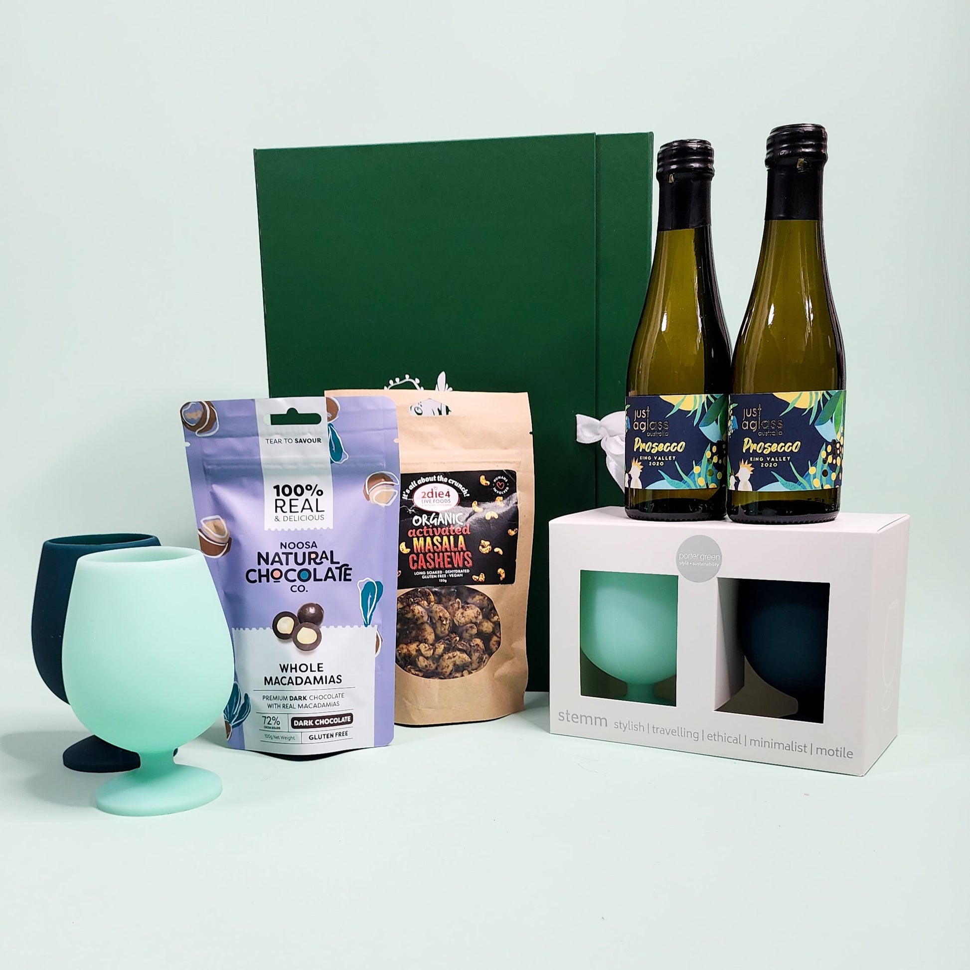 Vegan gift hamper with alcohol