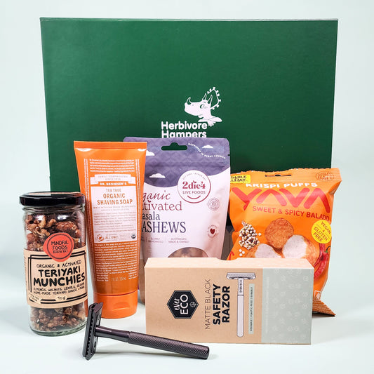 male grooming items for a hamper